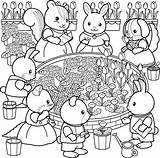 Sylvanian Families Coloring Pages Family Colouring Kids Calico Critters Visit Books Printable Sheets Animal Color sketch template