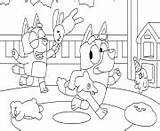 Coloring Pages Bluey Printable Playroom sketch template