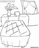 Furniture Coloring Pages sketch template