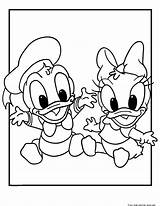 Donald Duck Daisy Baby Pages Disney Coloring Printable sketch template