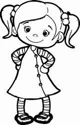Coloring Pages Cute Girls Girl Color Print Popular Colors sketch template