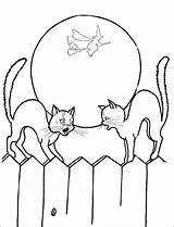 Coloring Cat Pages Scary Halloween Getdrawings Drawing Getcolorings Cats sketch template