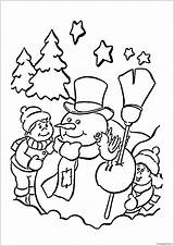 Coloring Pages Holidays Printable Happy Winter Snowman Holiday Kids Children Color Print Christmas Book Online Library Pdf Popular Coloringpagesonly sketch template