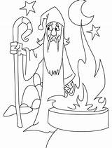 Wizard Coloring Pages Magician Night Kids Books Merlin Line Print Printable Medieval Library Clipart Q1 Popular Coloringpages sketch template