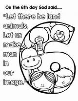 Creation Coloring Pages 6th Printable Kids sketch template