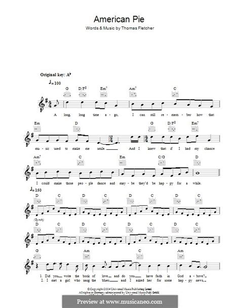 american pie madonna by d mclean sheet music on musicaneo