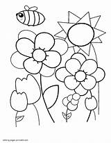 Spring Pages Coloring Color Simple Printable Preschool Seasons Print Colouring sketch template