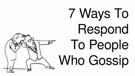 7 ways to respond to people who gossip