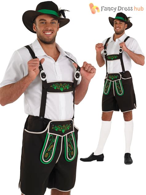 mens oktoberfest bavarian beer german lederhosen fancy dress costumes