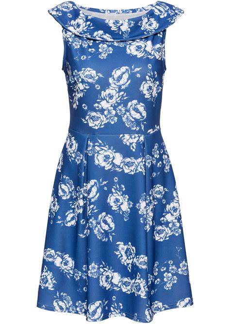 jurk blauwwit gedessineerd bestel  bonprixnl