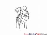 Coloring Pages Detective Loupe Sheet Title sketch template
