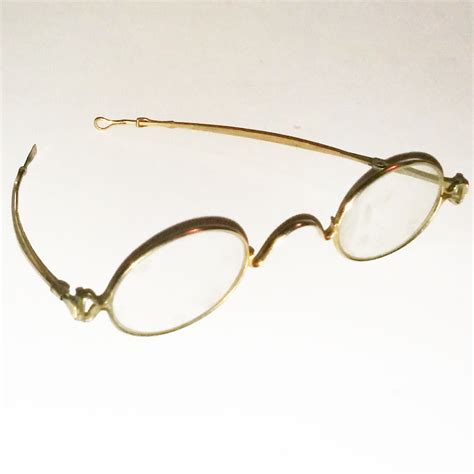 gold wire frame glasses antique collectible vintage optical
