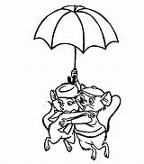 Umbrella Bianca Rescuers sketch template