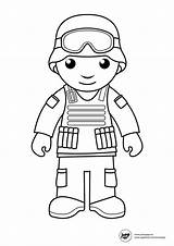 Soldier Coloring Pages Army Military Drawing Printable Man Print Kids Color People Lego Occupation Coloriage M16 Community Preschool Toy Men sketch template