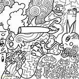 Coloring Pages Stoner Weed Psychedelic Leaf Print Trippy 420 70s Color Printable Drawing Sheet Pot Book Getdrawings Sketch Getcolorings Tumblr sketch template
