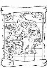 Pages Coloring Map Treasure Pan Peter Colouring sketch template