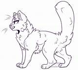 Warrior Cat Lineart Cats Base Use sketch template
