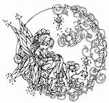 Coloring Pages Adults Fantasy Adult Sheets Colouring Fairy Popular sketch template