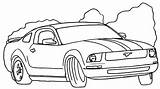 Coloring Car Pages Drift Drifting Mustang Getcolorings sketch template