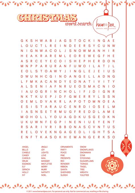 christmas word search viewing gallery