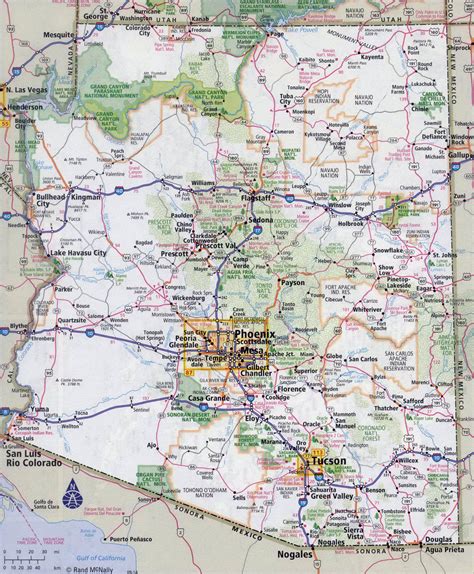 map  washington state  arizona london top attractions map