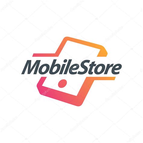 mobile phone logo creative design mobile accessories stock vector