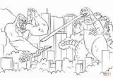 Coloring Kong Godzilla King Vs Pages Printable Drawing sketch template