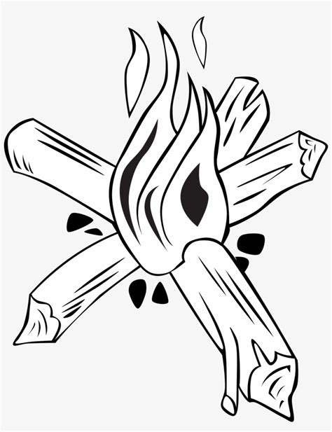 cranes campfire clipart fire log coloring page transparent png