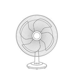 electric fan sketch vector images