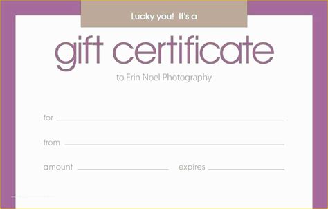 gift certificate template   blank gift certificate template