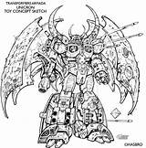 Transformers Unicron sketch template