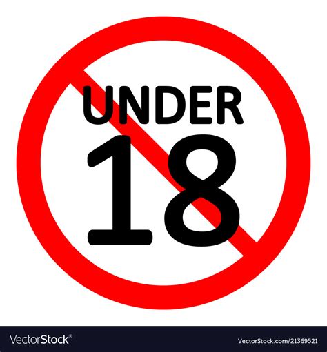 18 Age Restriction Sign Royalty Free Vector Image