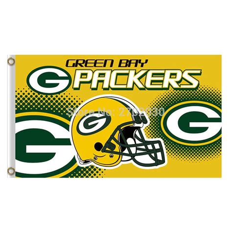 Green Bay Packers Flag Banner 3x5ft W Grommets Polyester