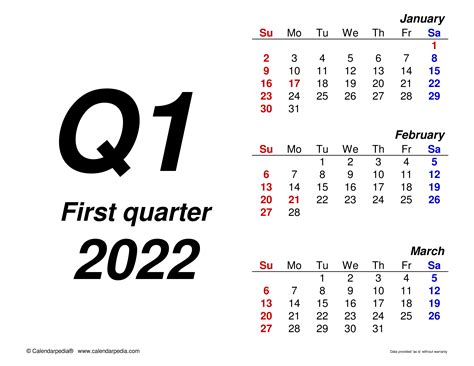 quarterly calendar templates  allbusinesstemplatescom