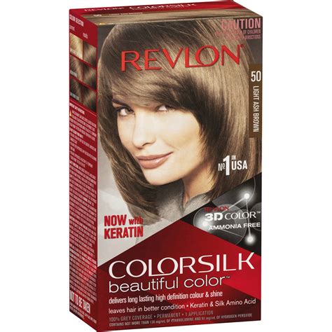 Revlon Colorsilk Beautiful Color 50 Light Ash Brown Each Woolworths