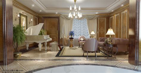 luxery living room  qatar  behance