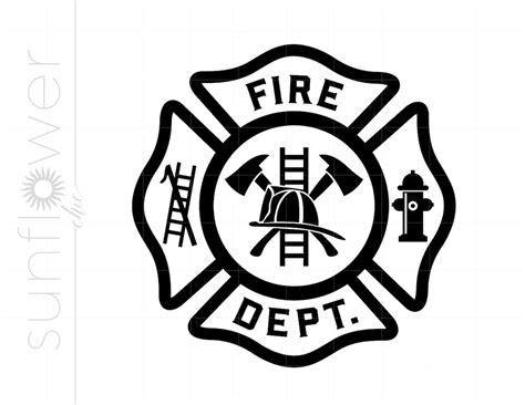 fire dept svg  firefighter emblem clipart fire etsy