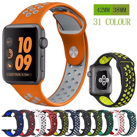 silicone strap band  nike apple  series  mm mm rubber wrist bracelet adapter