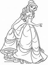Belle Coloring Pages Princess sketch template