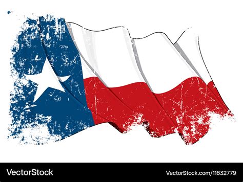 Texas Waving Flag Grunge Royalty Free Vector Image