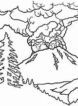 Volcan Imprimer Lava Coloriages Albumdecoloriages Volcano sketch template