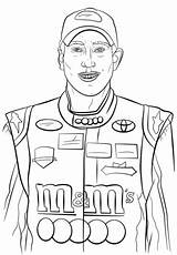 Coloring Kyle Busch Pages Nascar Printable Drawing Supercoloring Categories sketch template