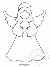 Angel Template Outline Christmas Coloring Tree Drawing Printable Templates Pages Ornaments Applique Star Angels Coloringpage Eu Crafts Drawings Decoration Large sketch template