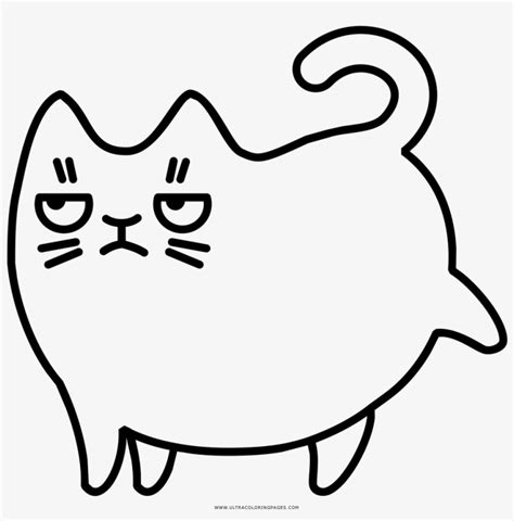 grumpy cat coloring page cat  png  pngkit