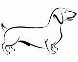 Dog Dachshund Wiener Outline Drawing Line Clip Clipartmag Etsy sketch template