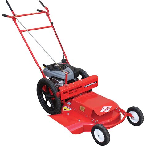 sarlo  propelled high wheel push lawn mower cc briggs stratton professional series