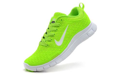 neon green nikes nike frees nike    running shoes
