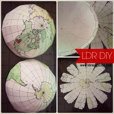 simple printable papercraft globe template proyecto