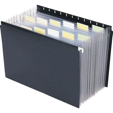 smead  black poly hanging expanding file madill  office company