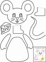 Recortar Montar Animais Rato sketch template